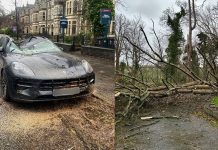 Storm Darragh橫掃英國 兩人喪生 Storm Darragh於周六吹襲英國,導致嚴重破壞和停電,威爾斯地區更宣布進入緊急狀態。強風一度達到每小時96英里,數以百萬人被要求待在家中,超過17.7萬戶家庭停電。