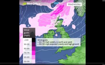 風暴布拉姆橫掃英國 強風暴雨導致多區停電 風暴布拉姆橫掃英國 強風暴雨導致多區停電